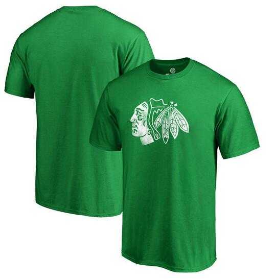 Men's Chicago Blackhawks Fanatics Branded St. Patrick's Day White Logo T-Shirt Kelly Green FengYun,We sell and wholesale Men's Chicago Blackhawks Fanatics Branded St. Patrick's Day White Logo T-Shirt Kelly Green FengYun on line form chian!